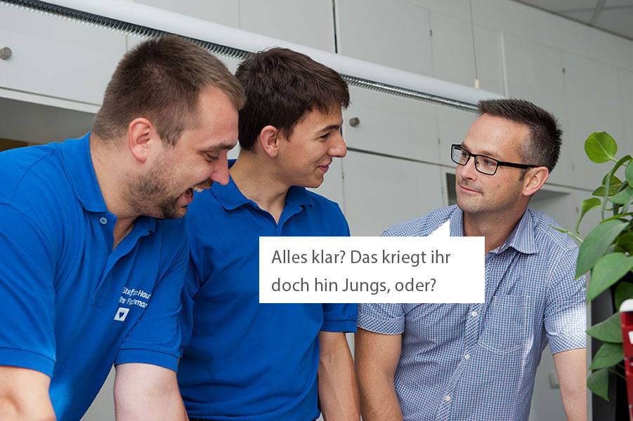 Gespräch zwischen Mitarbeitern