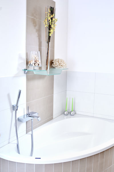 Eckbadewanne im Wohlfühlbad